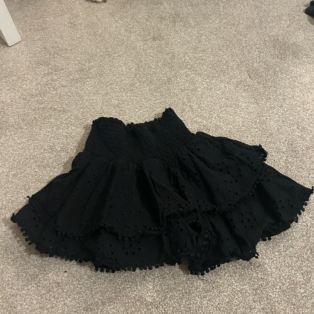 Ruffled Black Women's Skirt